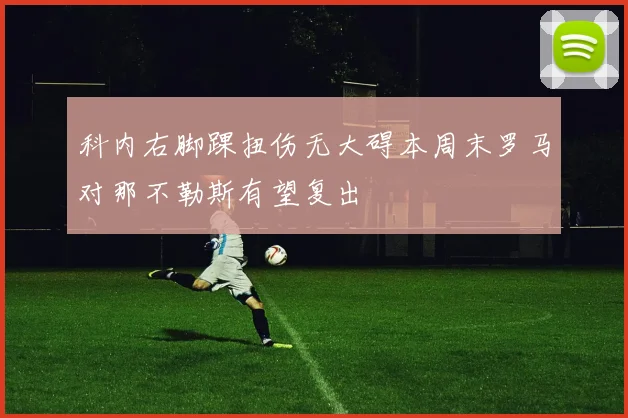 科内右脚踝扭伤无大碍本周末罗马对那不勒斯有望复出